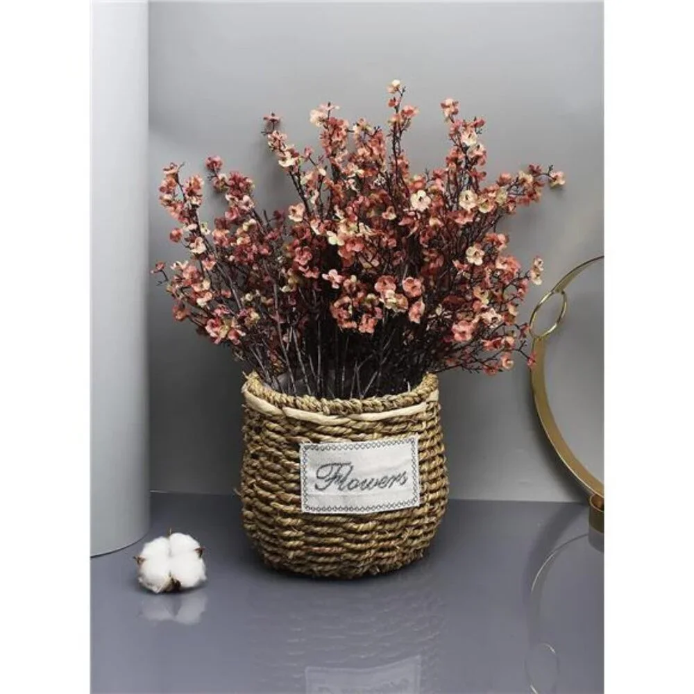 Artificial Babys Breath Flowers 6 Bundle Silk Wedding Home Decor Beige Brown